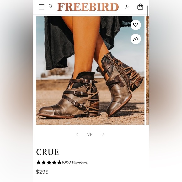 Freebird Crue bootie. Size 10! Color is mutli grey!!  Steam punk!  Bohemian! - Picture 4 of 13